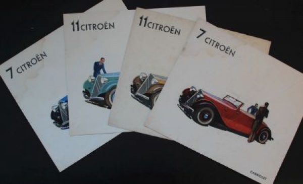 Citroen 7 CV - 11 CV Traction Avant Modellprogramm 1934 Automobilprospekt (5963)